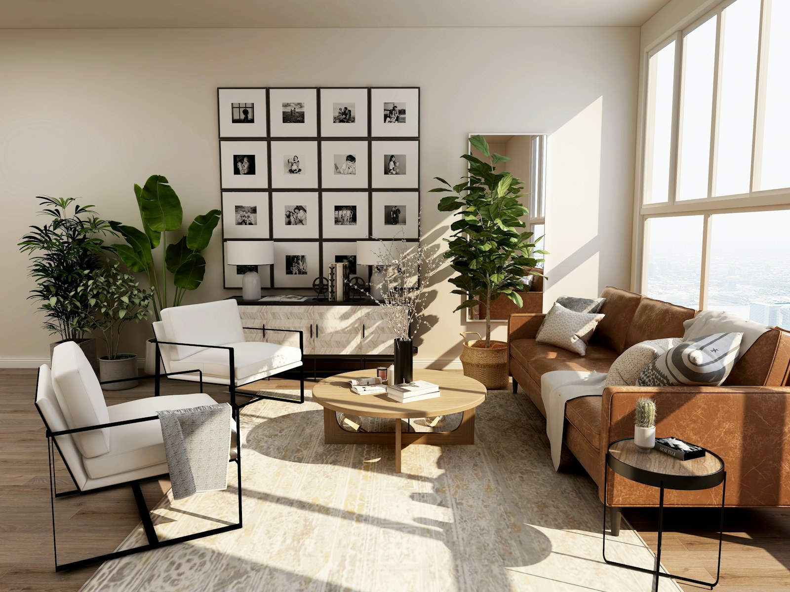 Completed contemporary living room